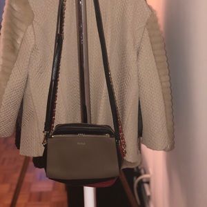 Real leather Olive Green/ brown crossbody bag !